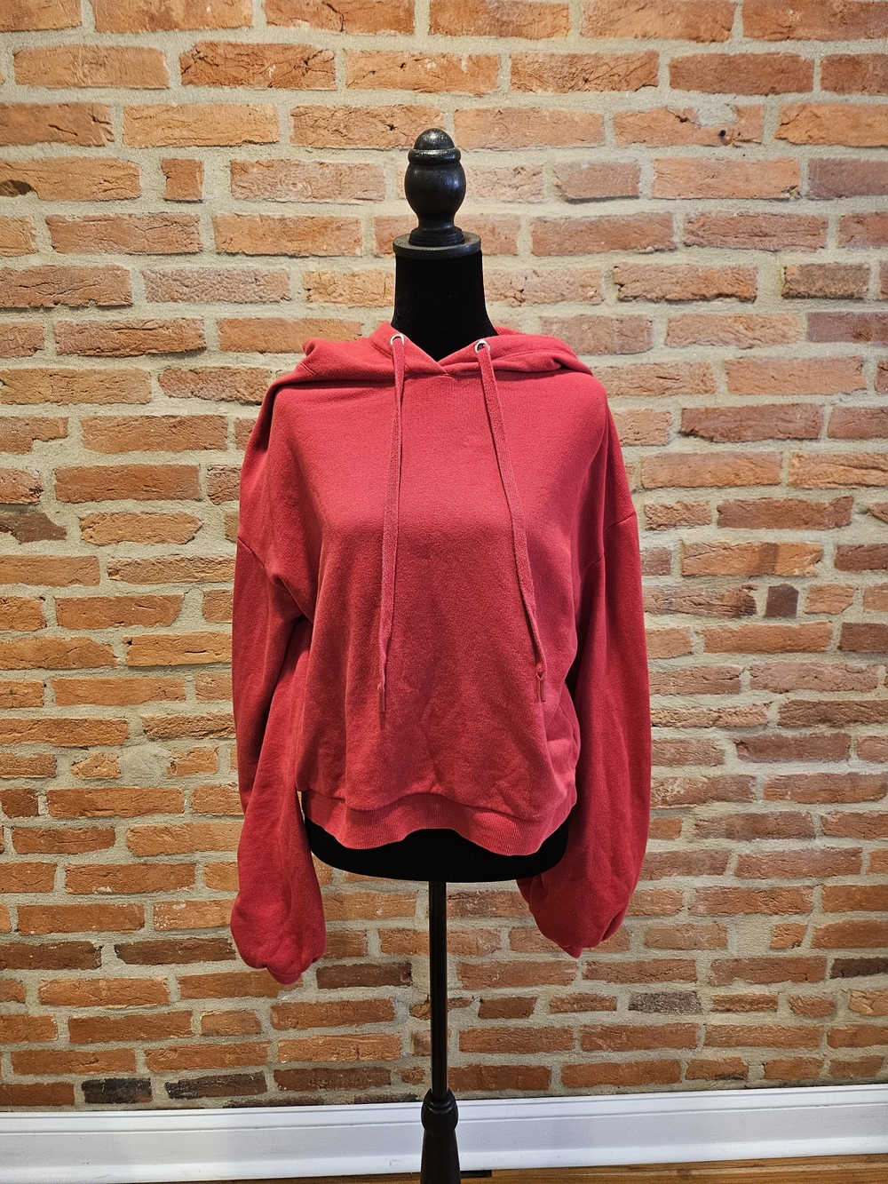 a new day Red Hooded Pullover Sweatshirt